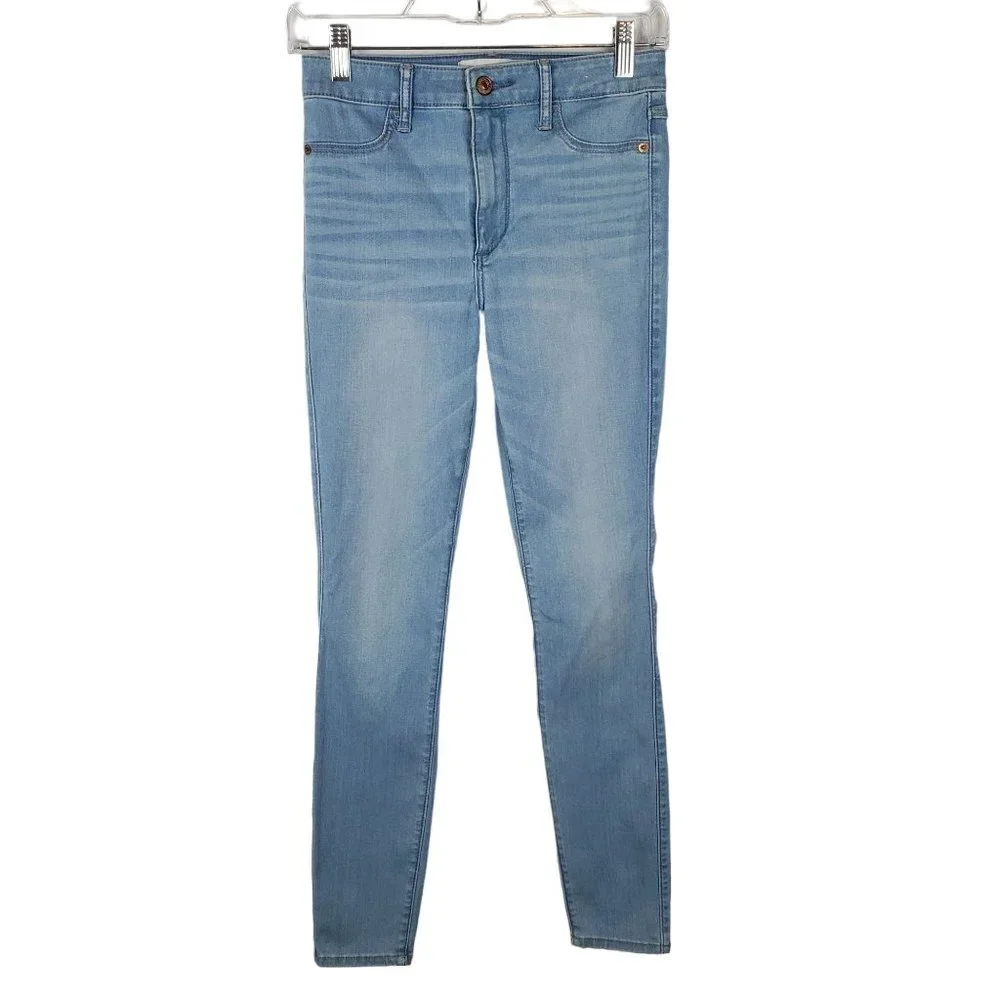 Abercrombie & Fitch Jean Legging Womens 2‎ High Rise Skinny Cotton stretch Denim